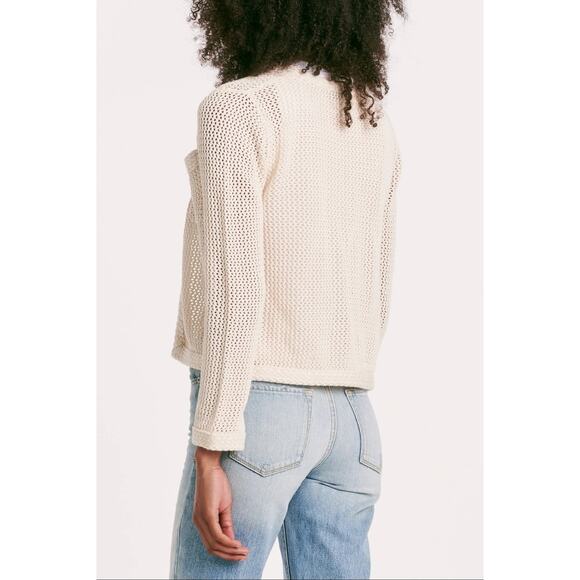Another Love Filomena Cardigan Sweater Vintage Cream Crocheted XS - Picture 8 of 9